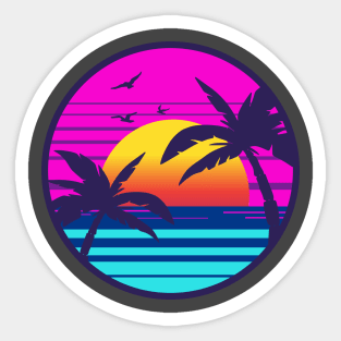 Retro Sunset Sticker